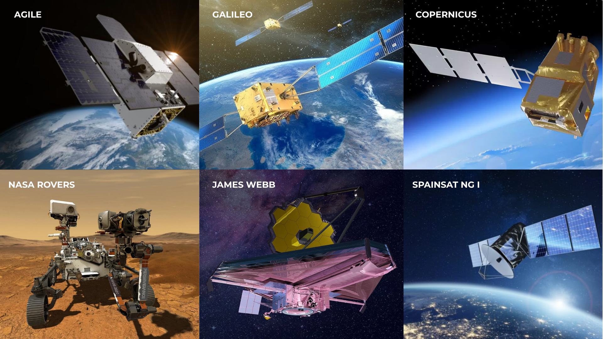 ARQUIMEA´S most representative space missions over more than 20 years.
